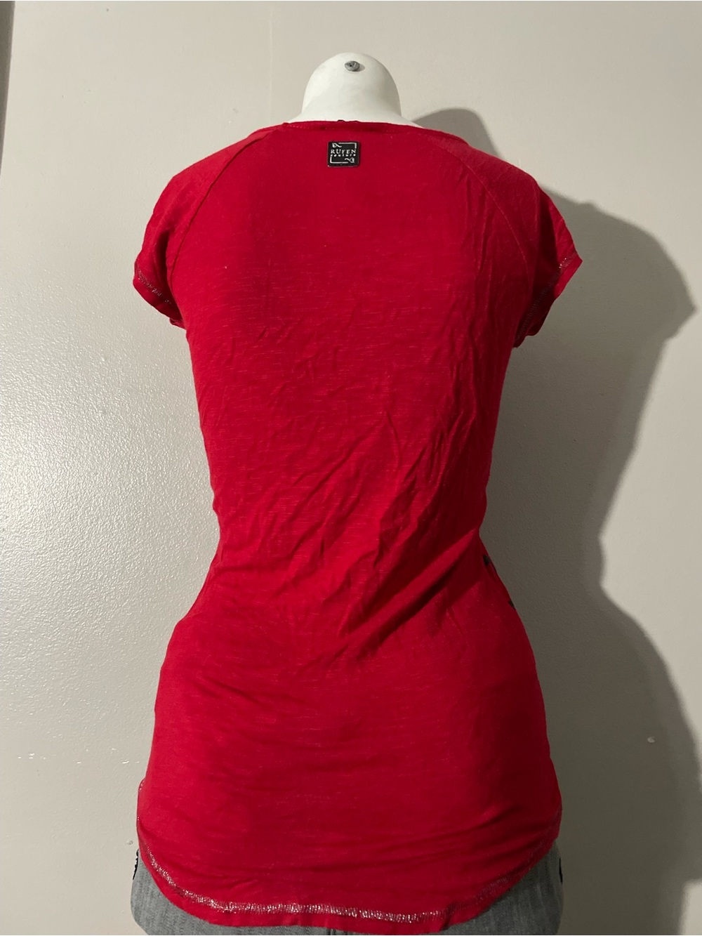 Red Script Short Sleeve Tee - Picture 5 of 5